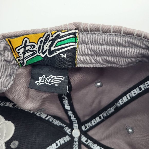 Bilt Designer Grey L / XL Fitted Hat Baseball Cap - Picture 2 of 4